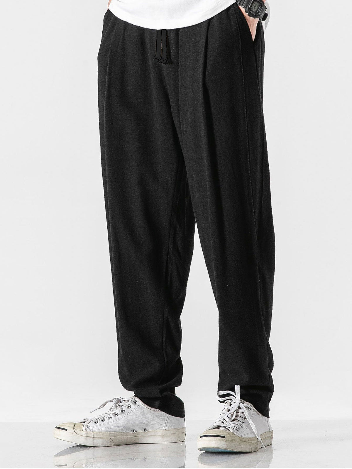 Pantalon sarouel en lin et coton Hugo™