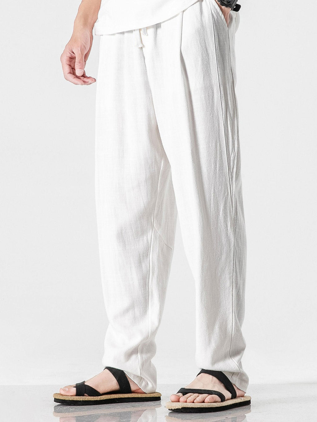 Pantalon sarouel en lin et coton Hugo™