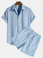Chemise à boutons en velours côtelé et shorts Régulier Matteo™