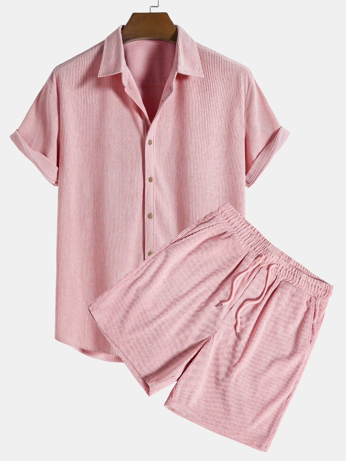 Chemise à boutons en velours côtelé et shorts Régulier Matteo™