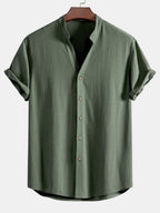 Ensemble chemise col en V lin et rayonne & pantalon droit Linus™