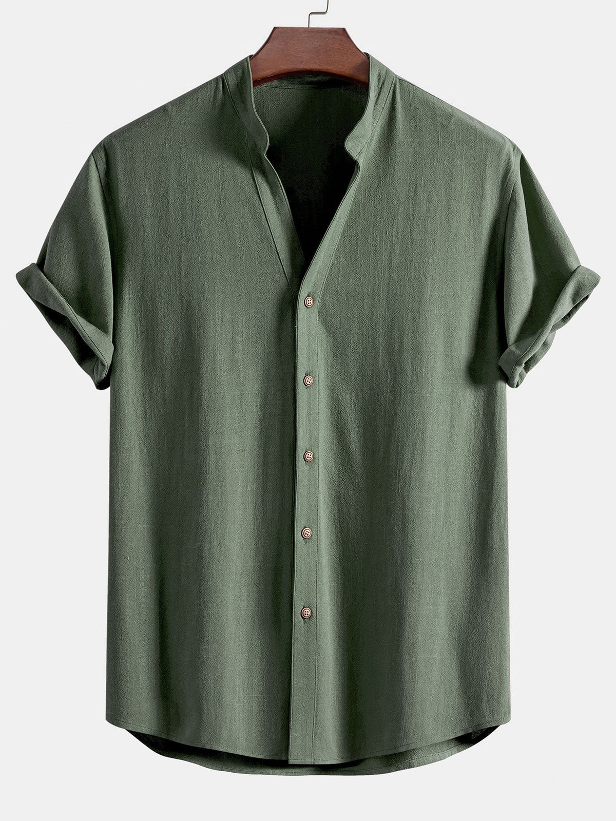 Ensemble chemise col en V lin et rayonne & pantalon droit Linus™