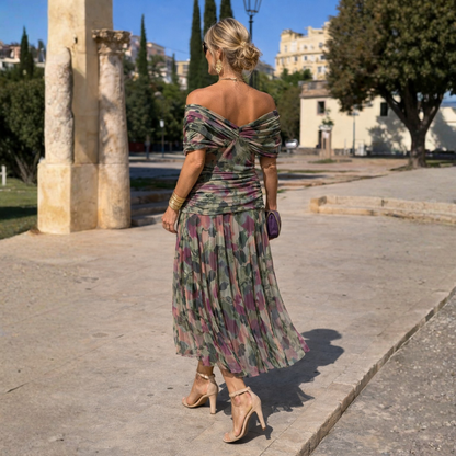 Mikaela | Robe maxi à bretelles dénudées
