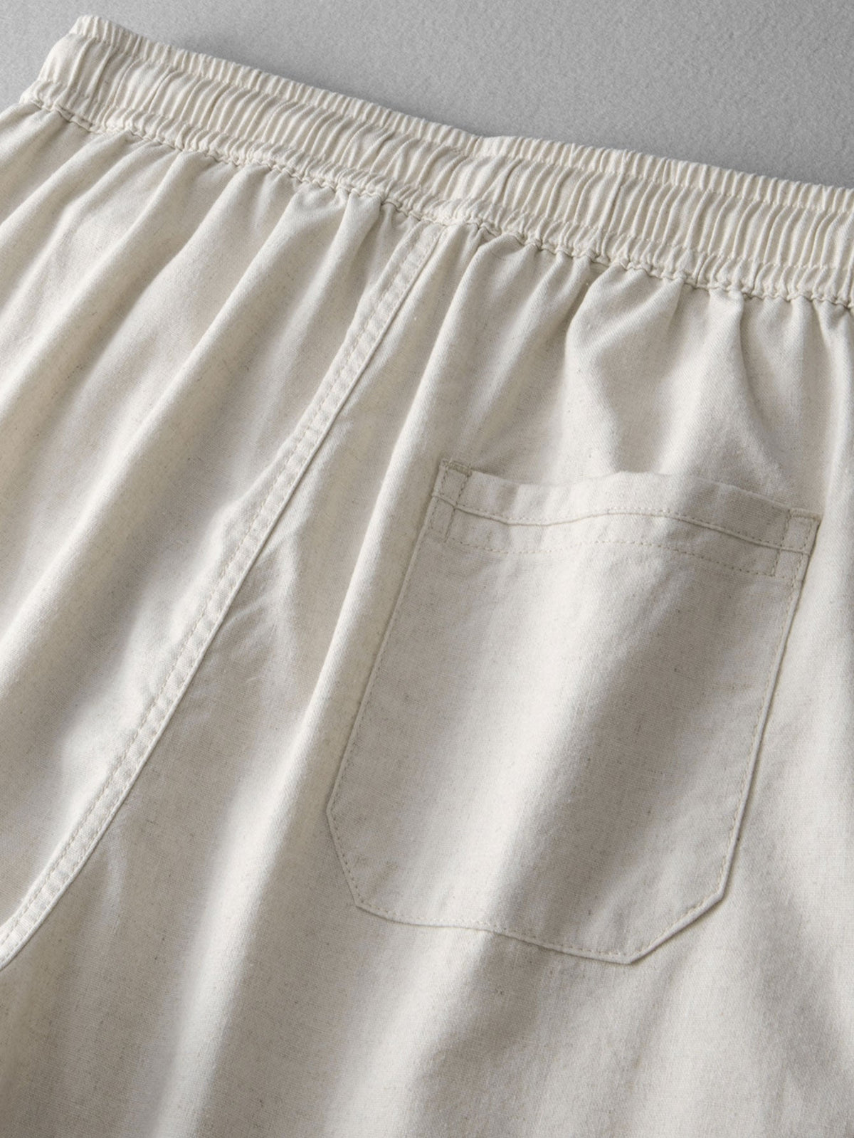 Ensemble polo col Johnny gaufré et pantalon en lin coupe droite™