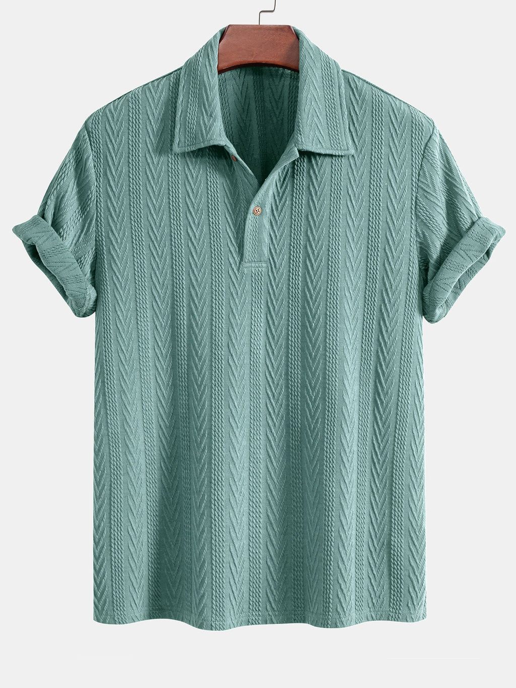 Polo jacquard en polyester et spandex Hugo™