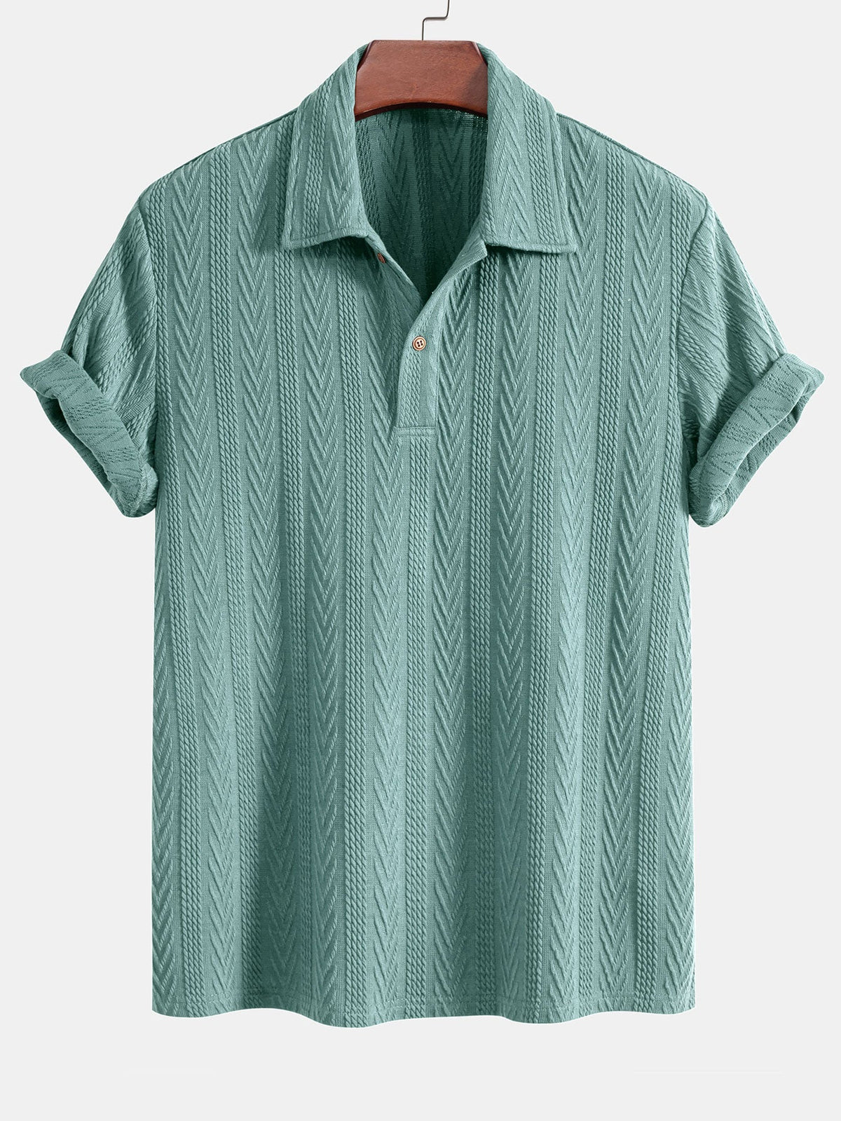 Polo jacquard en polyester et spandex Hugo™