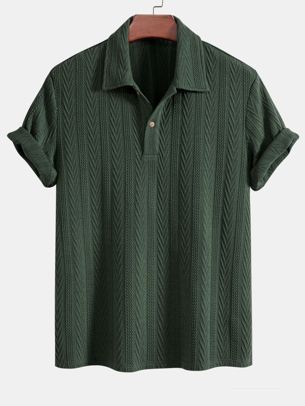 Polo jacquard en polyester et spandex Hugo™