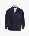 Pull en coton à col zippé