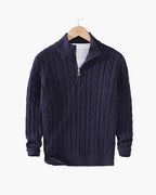 Pull en coton à col zippé