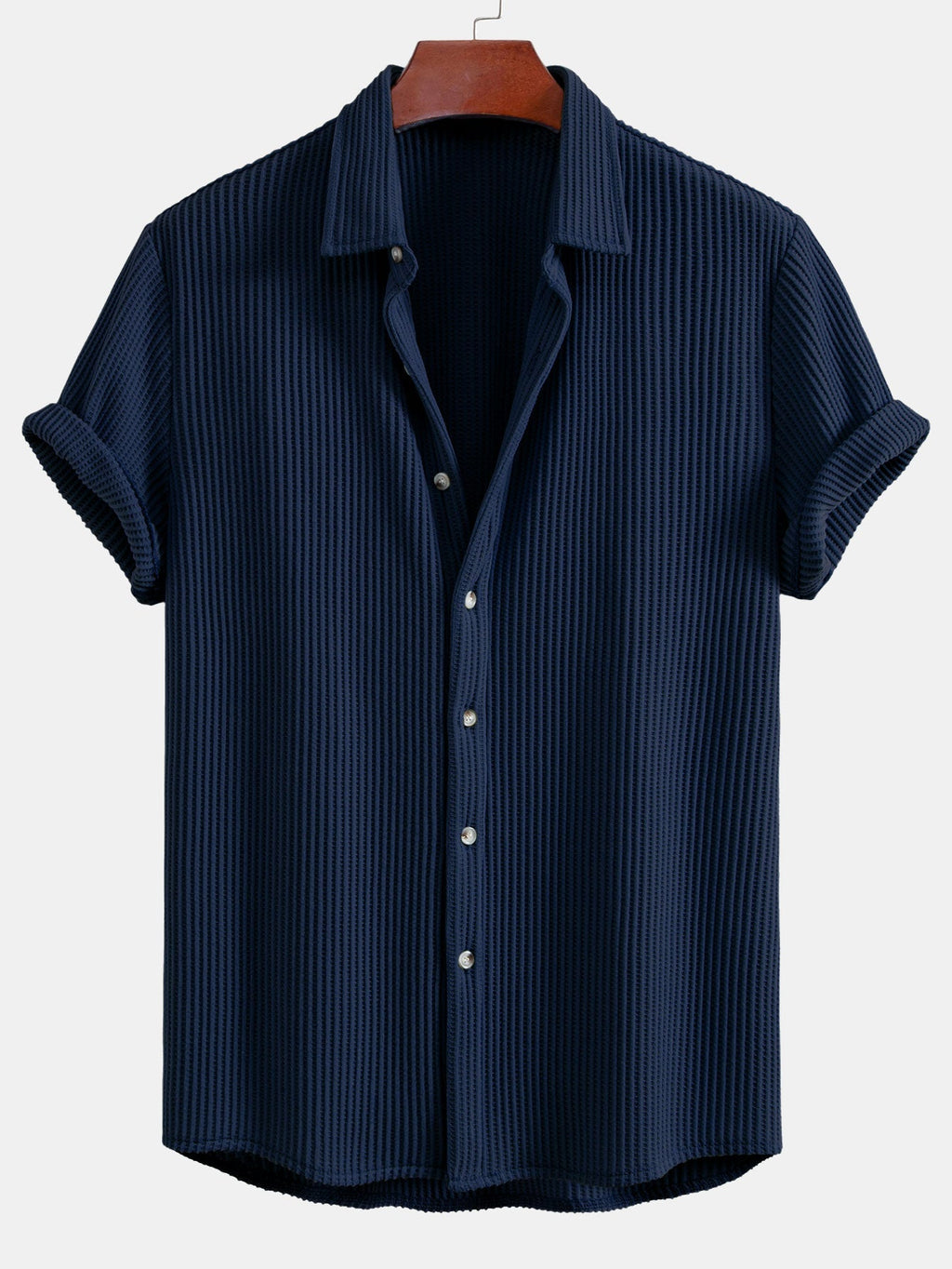 Chemise à boutons en tissu gaufré Regular™