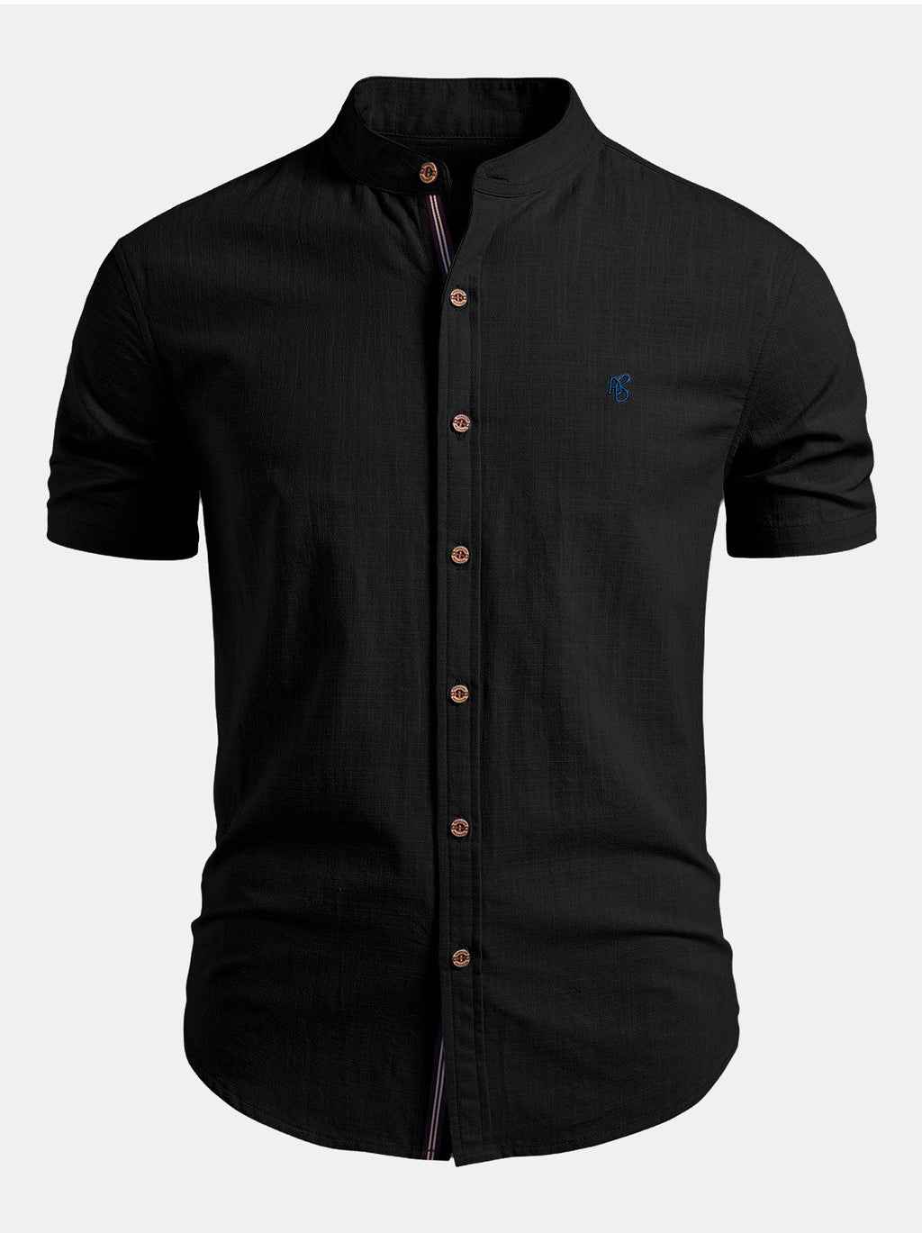 Chemise à col montant en coton léger Hugo™