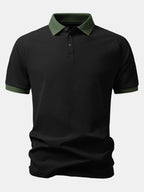 Polo à manches raglan en polyester contrasté Olivier™