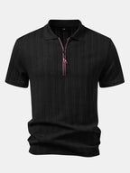 Polo texturé à fermeture éclair Hugo™
