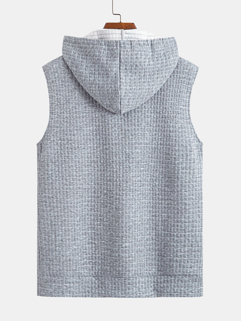 Sweat à capuche sans manches en polyester Zippé™