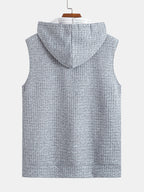 Sweat à capuche sans manches en polyester Zippé™