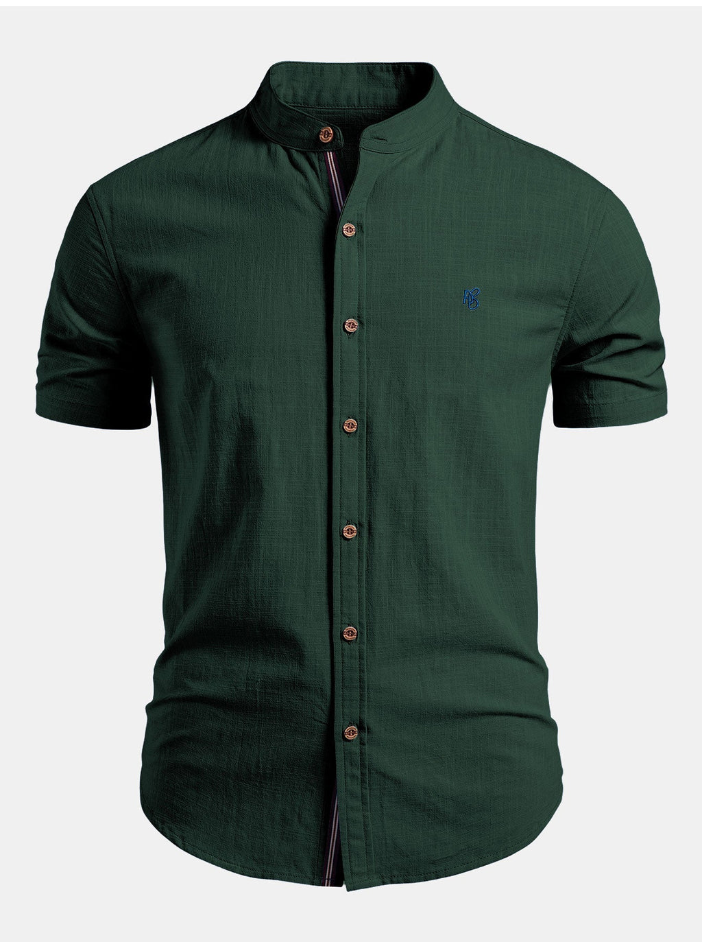 Chemise à col montant en coton léger Hugo™