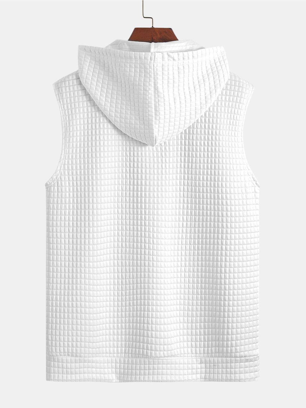Sweat à capuche sans manches en polyester Zippé™