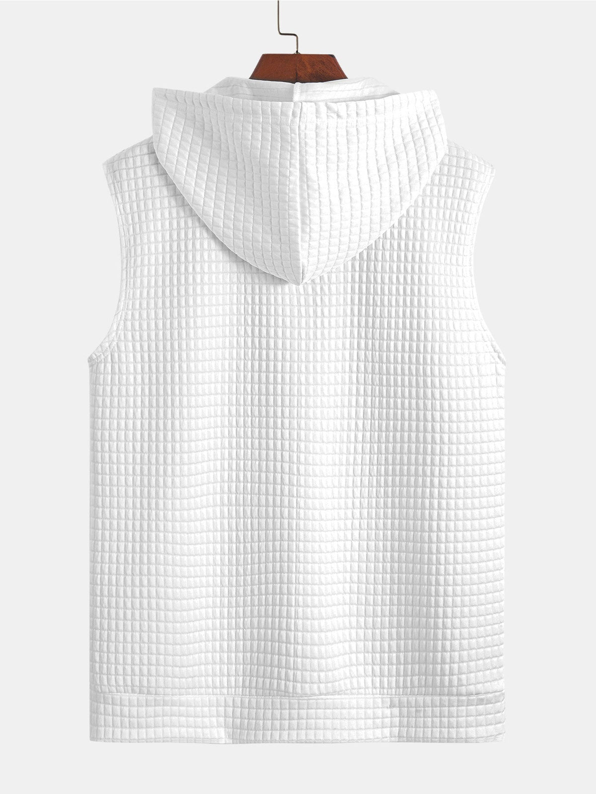 Sweat à capuche sans manches en polyester Zippé™