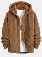 Manteau à capuche en polaire teddy Hugo™
