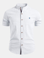 Chemise à col montant en coton léger Hugo™