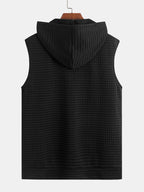 Sweat à capuche sans manches en polyester Zippé™