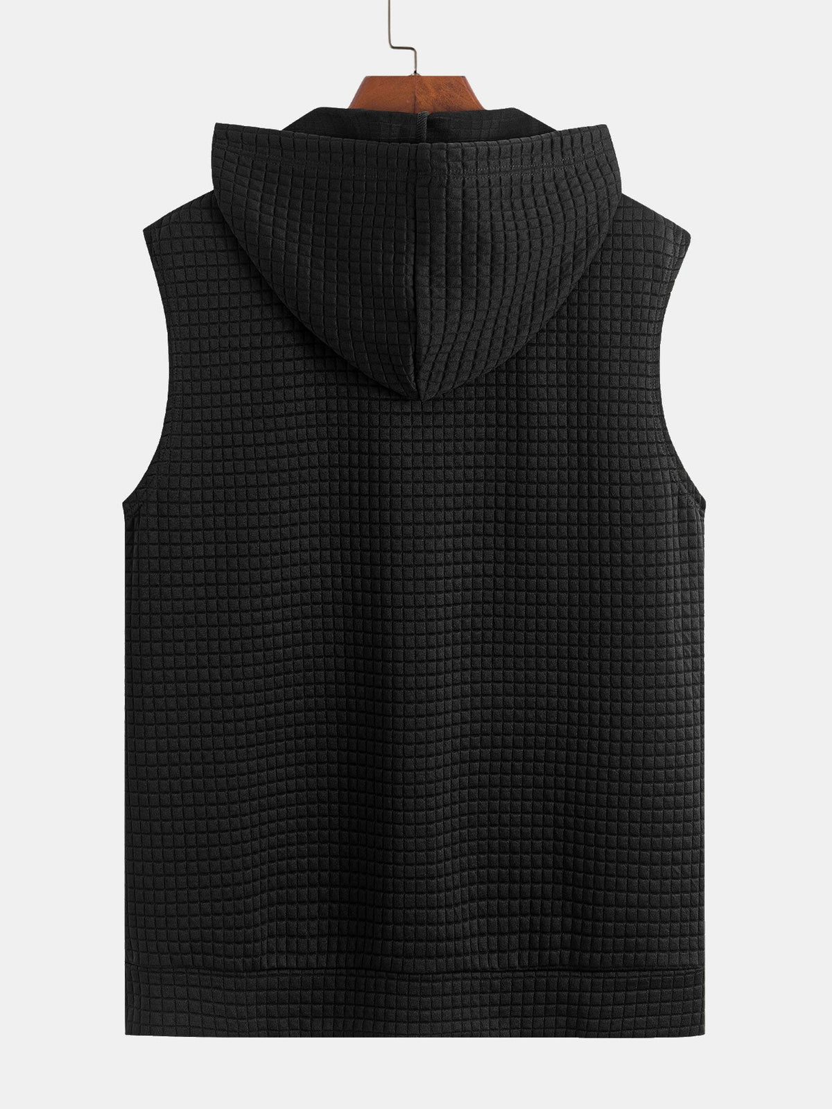 Sweat à capuche sans manches en polyester Zippé™