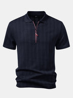 Polo texturé à fermeture éclair Hugo™