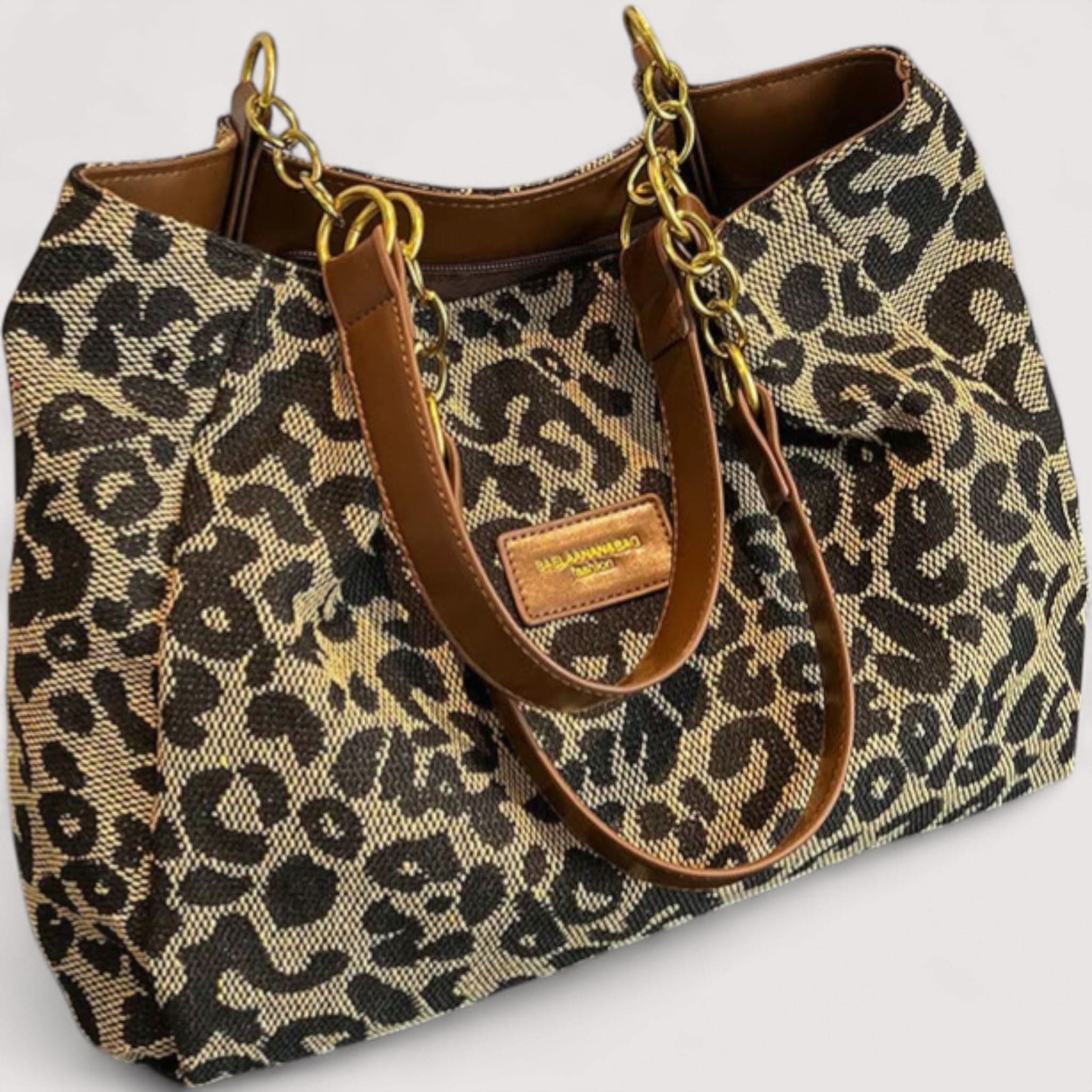 Lévrier – Sac de courses en toile léopard