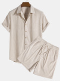 Chemise à boutons en velours côtelé et shorts Régulier Matteo™