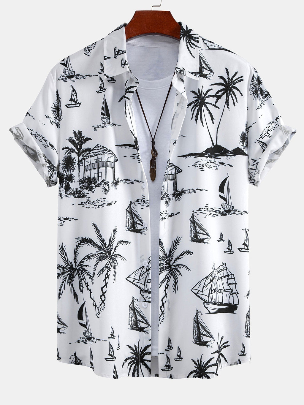 Chemise imprimée en polyester et shorts de bain Alizé™