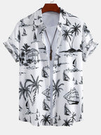 Chemise imprimée en polyester et shorts de bain Alizé™