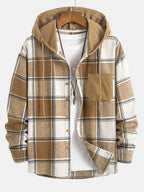 Chemise à capuche en velours côtelé décontractée Marco™