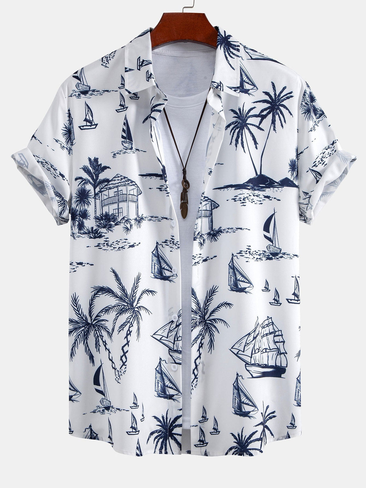 Chemise imprimée en polyester et shorts de bain Alizé™