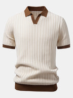 Ensemble polo à col Johnny texturé et pantalon fuselé slim™