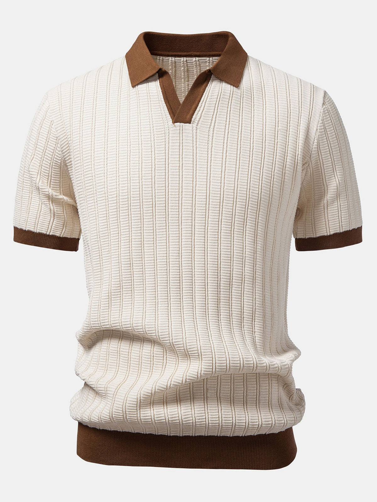 Ensemble polo à col Johnny texturé et pantalon fuselé slim™