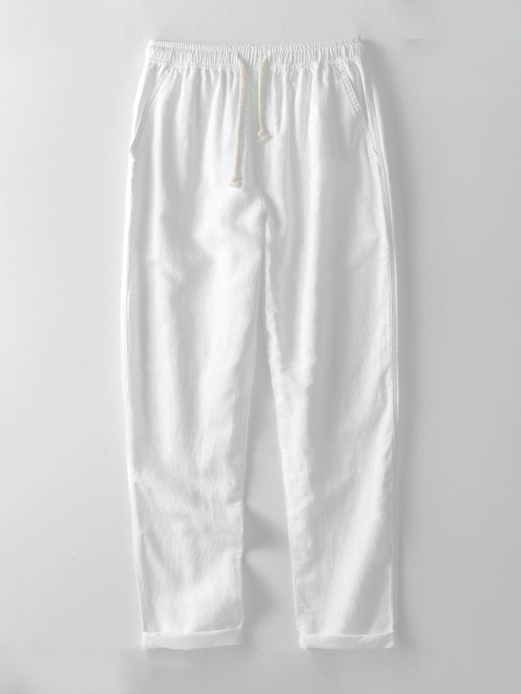 Ensemble chemise cubaine et pantalon en lin Geométrico™