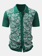 Ensemble chemise à boutons en maille paisley et shorts Martin™
