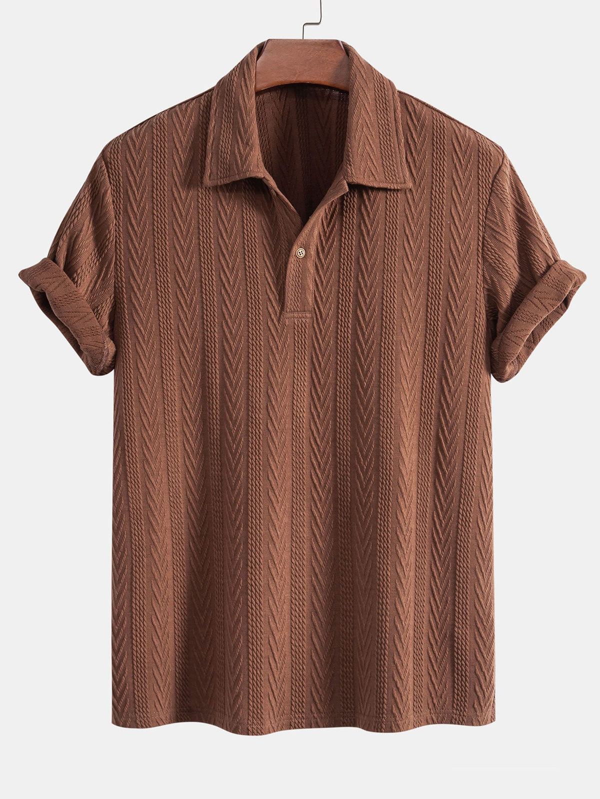 Polo jacquard en polyester et spandex Hugo™