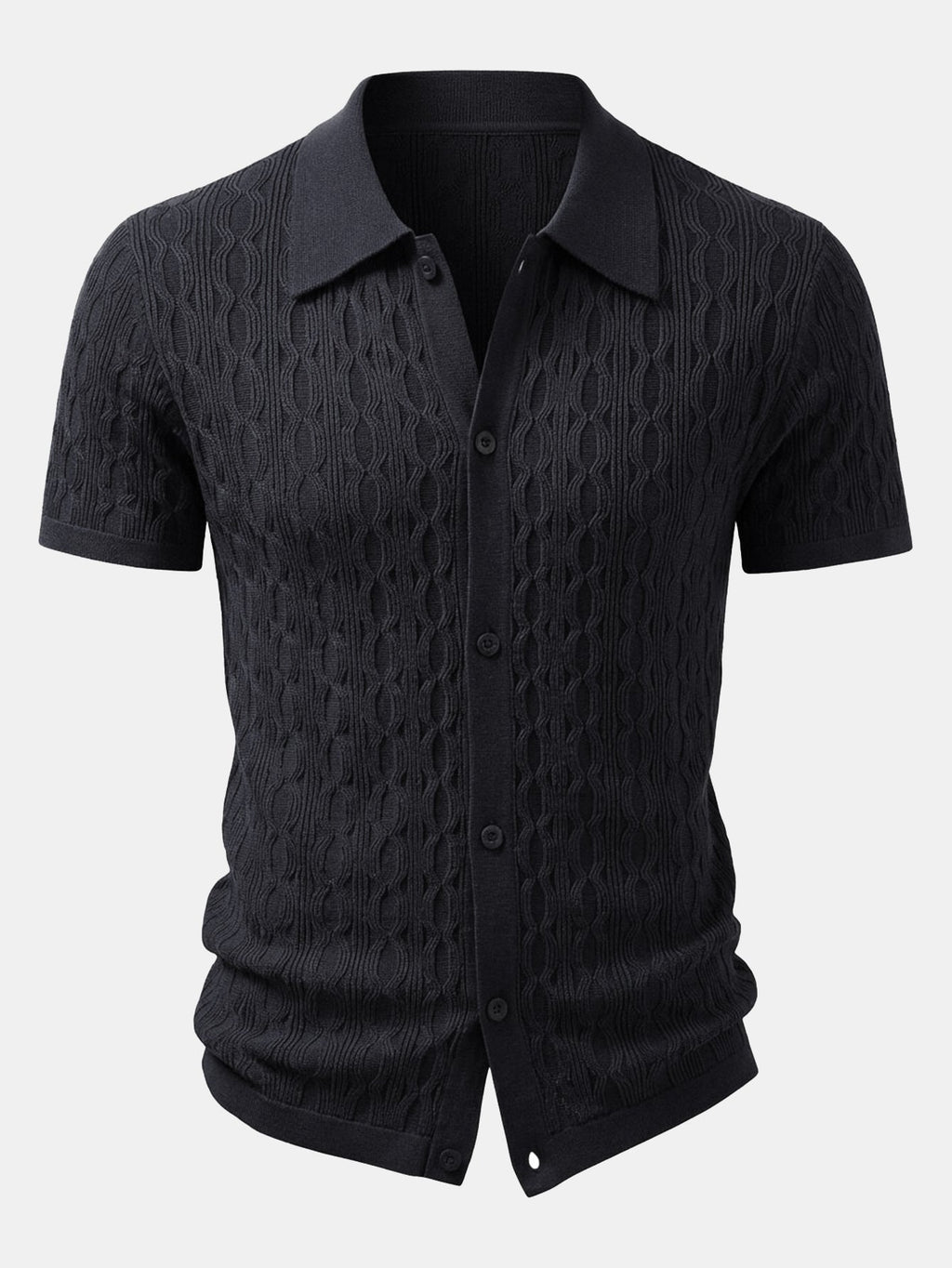 Ensemble chemise en maille jacquard et pantalon fuselé Slim™