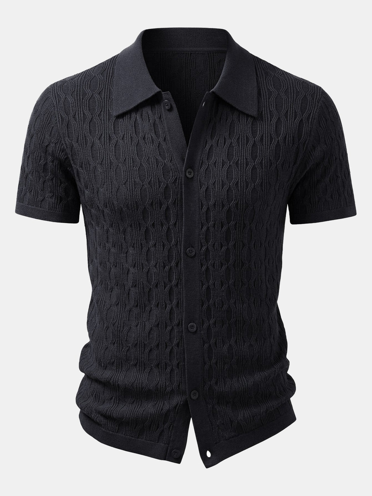 Ensemble chemise en maille jacquard et pantalon fuselé Slim™