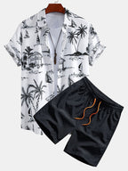 Chemise imprimée en polyester et shorts de bain Alizé™