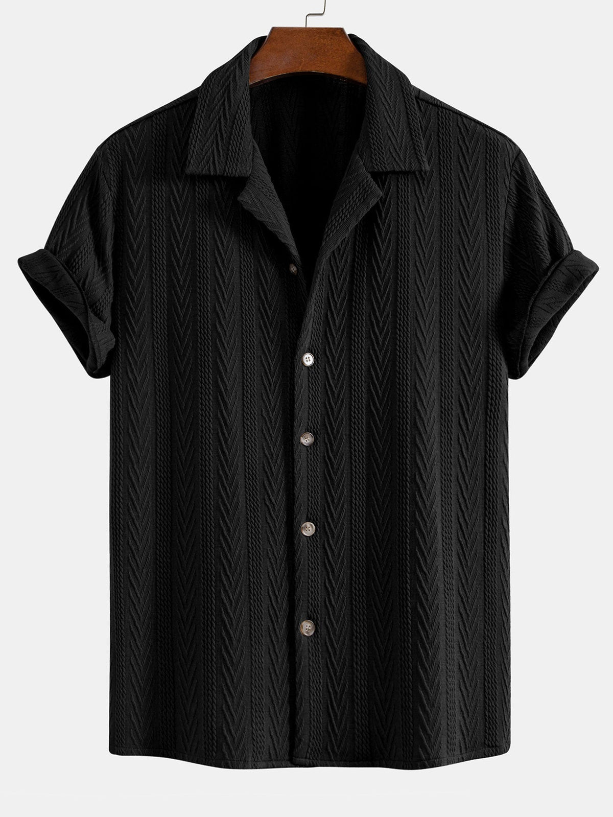 Ensemble chemise cubaine en jacquard texturé et pantalon décontracté Lorenzo™