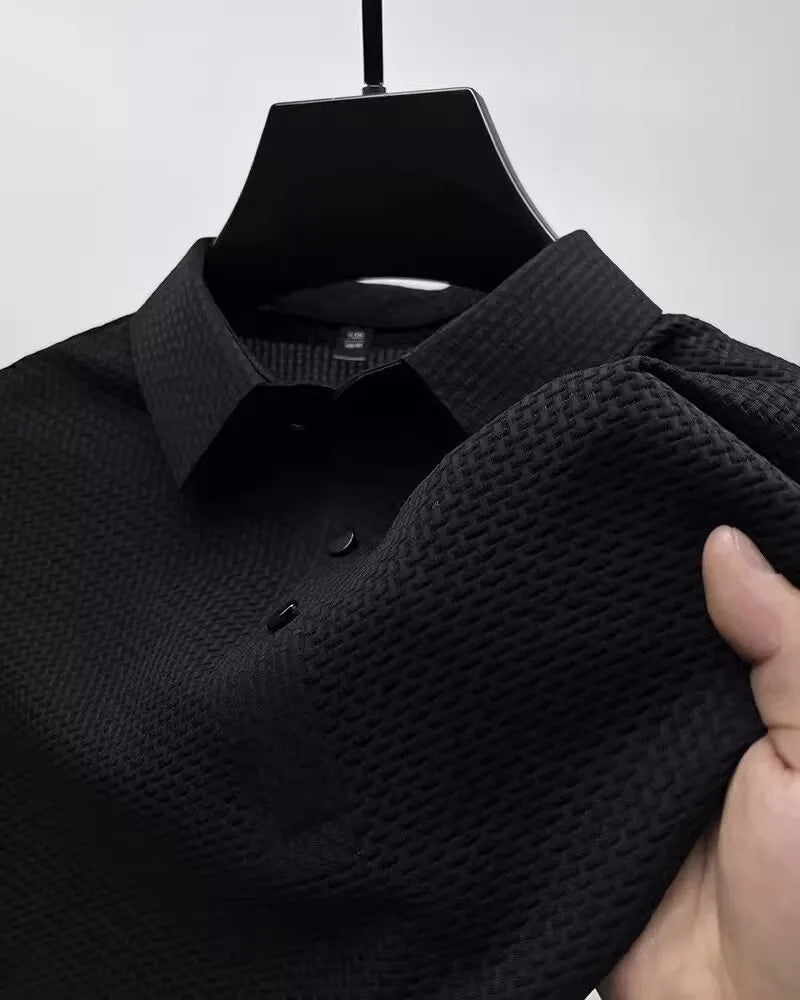 Prestigio : Polo texturé à coupe ajustée