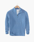 Pull en coton à col zippé