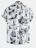 Chemise imprimée en polyester et shorts de bain Alizé™