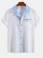 Ensemble chemise cubaine et pantalon droit Texturé™