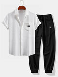 Ensemble chemise et pantalon jogger gaufré Hugo™