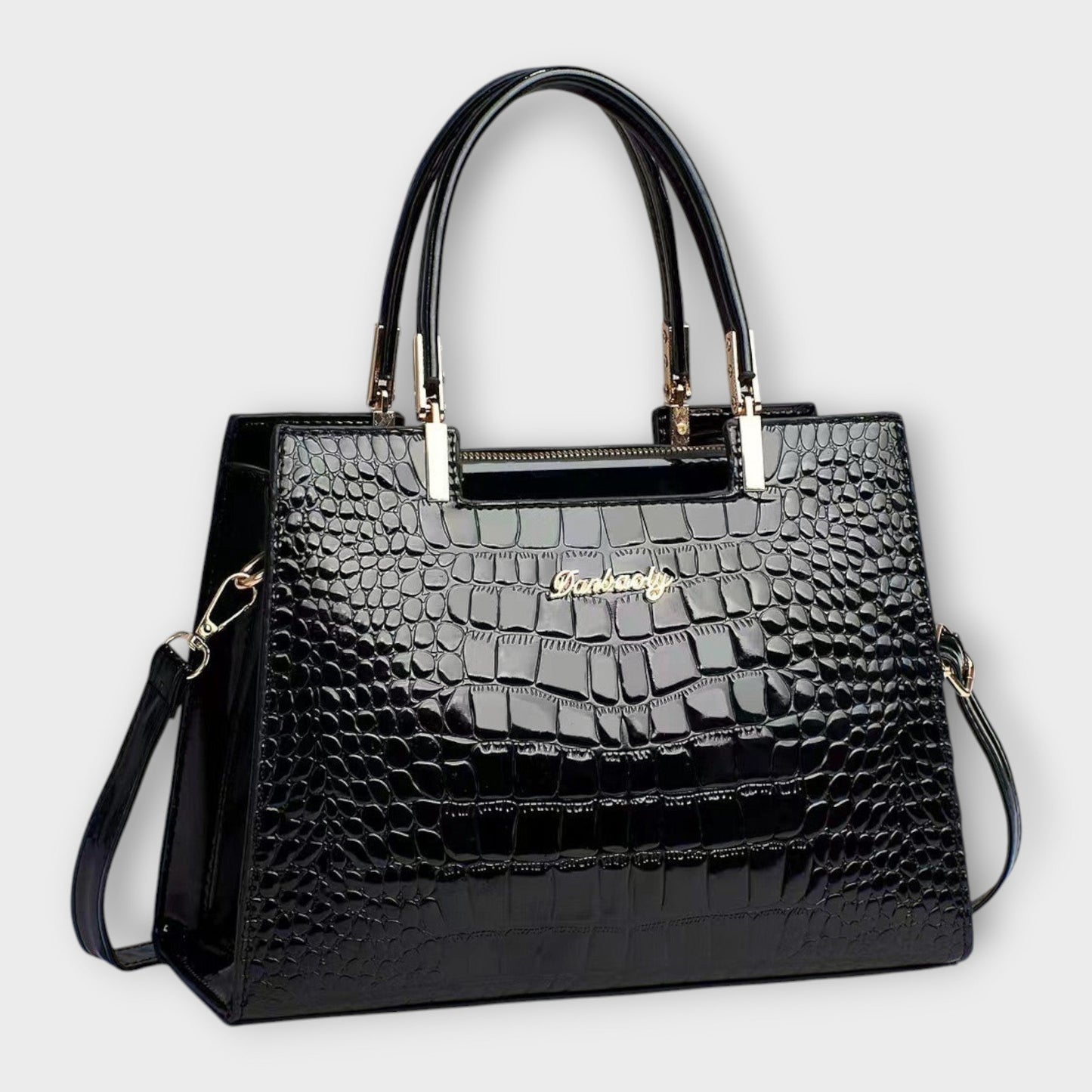 Maison Verdelle - Sac à main en cuir de crocodile brillant