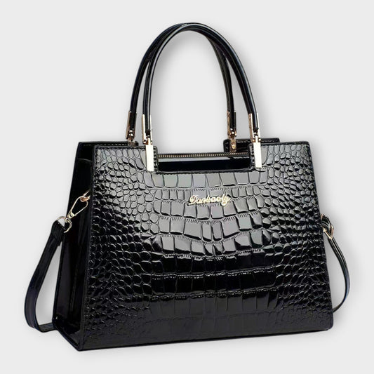 Maison Verdelle - Sac à main en cuir de crocodile brillant