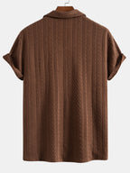 Ensemble chemise cubaine en jacquard texturé et pantalon décontracté Lorenzo™
